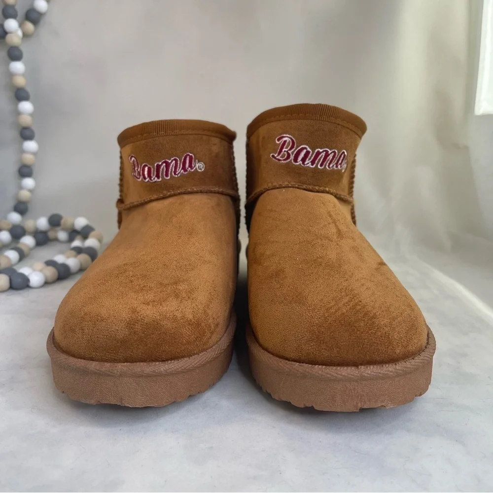 Foco Brown Boots with White Fur Lining women size 6